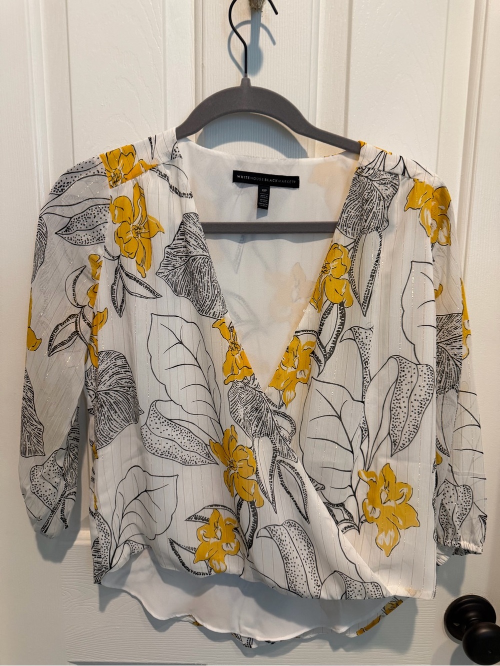 White House Black Market Floral Blouse